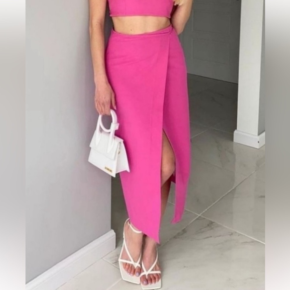 ZARA Wrap Pareo Midi Skirt